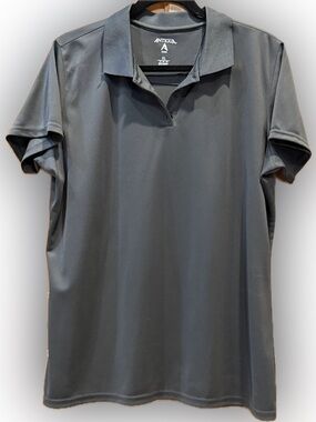 Antigua Women’s Dark Gray Polo Shirt Performance Golf Athletic Top, sizes L & XL